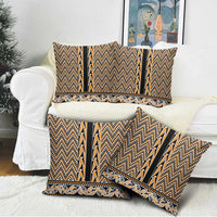 New Zealand Maori Niho Taniwha Pillow Cover Karaka Mangopare and Puhoro Pattern - Polynesian Pride