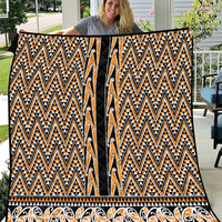 New Zealand Maori Niho Taniwha Quilt Karaka Mangopare and Puhoro Pattern LT9 Gold - Polynesian Pride