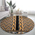New Zealand Maori Niho Taniwha Round Carpet Karaka Mangopare and Puhoro Pattern