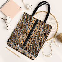 New Zealand Maori Niho Taniwha Tote Bag Karaka Mangopare and Puhoro Pattern - Polynesian Pride