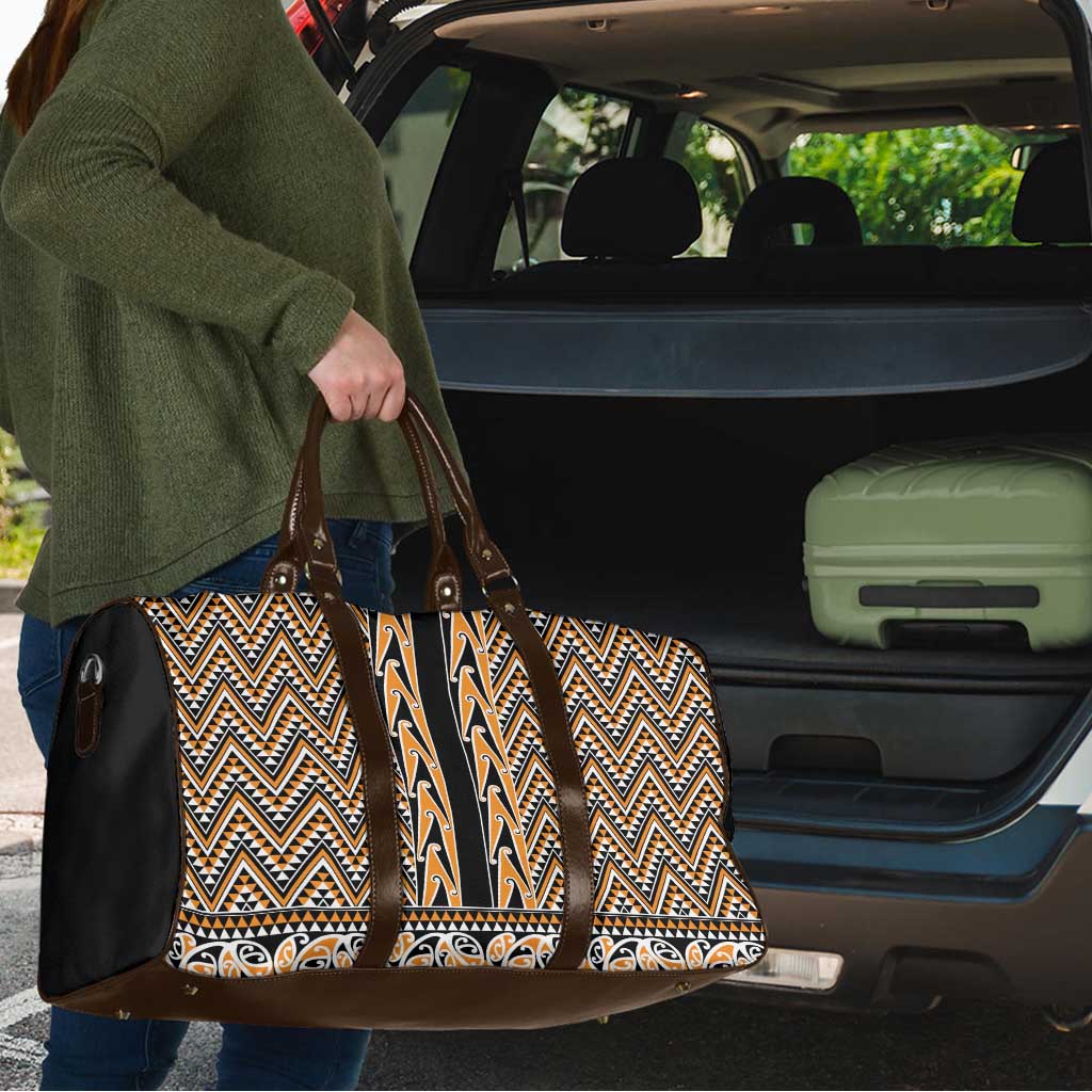 New Zealand Maori Niho Taniwha Travel Bag Karaka Mangopare and Puhoro Pattern - Polynesian Pride