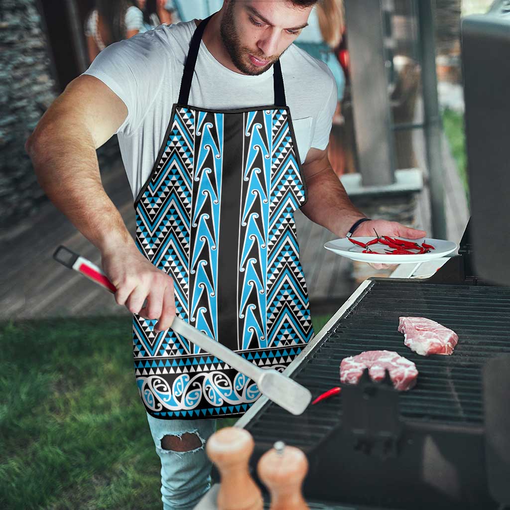 New Zealand Maori Niho Taniwha Apron Kikorangi Mangopare and Puhoro Pattern LT9 - Polynesian Pride