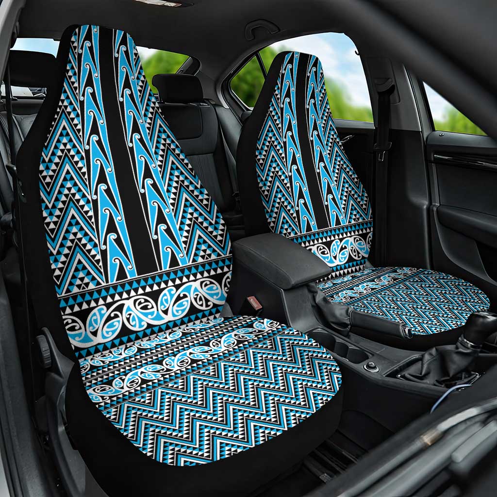 New Zealand Maori Niho Taniwha Car Seat Cover Kikorangi Mangopare and Puhoro Pattern