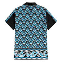 New Zealand Maori Niho Taniwha Family Matching Long Sleeve Bodycon Dress and Hawaiian Shirt Kikorangi Mangopare and Puhoro Pattern LT9 - Polynesian Pride