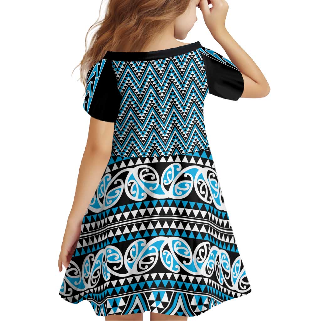 New Zealand Maori Niho Taniwha Family Matching Tank Maxi Dress and Hawaiian Shirt Kikorangi Mangopare and Puhoro Pattern LT9 - Polynesian Pride