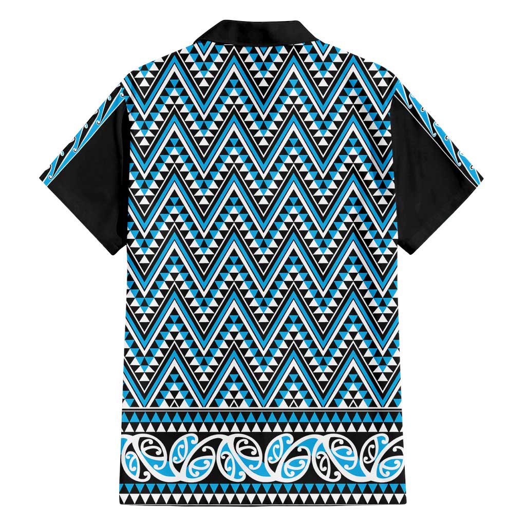New Zealand Maori Niho Taniwha Family Matching Tank Maxi Dress and Hawaiian Shirt Kikorangi Mangopare and Puhoro Pattern LT9 - Polynesian Pride