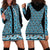 New Zealand Maori Niho Taniwha Hoodie Dress Kikorangi Mangopare and Puhoro Pattern