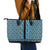 New Zealand Maori Niho Taniwha Leather Tote Bag Kikorangi Mangopare and Puhoro Pattern