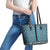 New Zealand Maori Niho Taniwha Leather Tote Bag Kikorangi Mangopare and Puhoro Pattern
