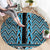 New Zealand Maori Niho Taniwha Round Carpet Kikorangi Mangopare and Puhoro Pattern