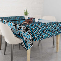 New Zealand Maori Niho Taniwha Tablecloth Kikorangi Mangopare and Puhoro Pattern LT9 - Polynesian Pride
