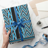 New Zealand Maori Niho Taniwha Wrapping Paper Kikorangi Mangopare and Puhoro Pattern - Polynesian Pride