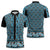 New Zealand Maori Niho Taniwha Zipper Polo Shirt Kikorangi Mangopare and Puhoro Pattern - Polynesian Pride