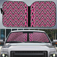 New Zealand Maori Niho Taniwha Auto Sun Shade Mawhero Mangopare and Puhoro Pattern - Polynesian Pride