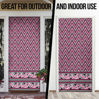 New Zealand Maori Niho Taniwha Door Cover Mawhero Mangopare and Puhoro Pattern - Polynesian Pride