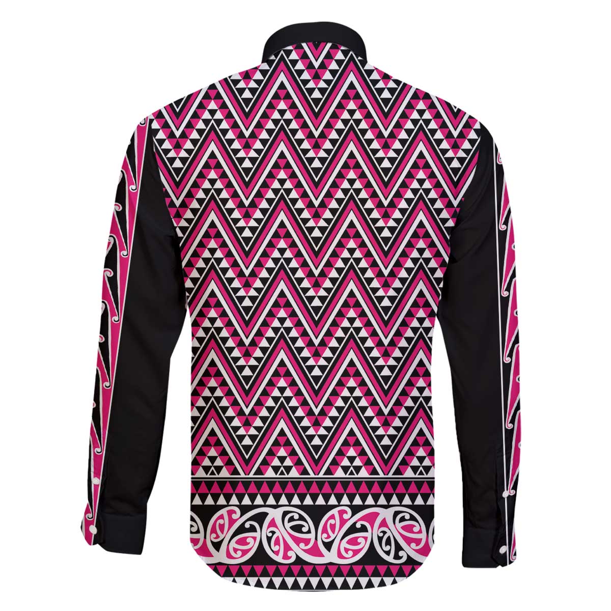 New Zealand Maori Niho Taniwha Family Matching Off The Shoulder Long Sleeve Dress and Hawaiian Shirt Mawhero Mangopare and Puhoro Pattern LT9 - Polynesian Pride