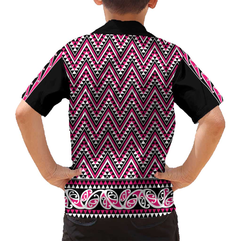 New Zealand Maori Niho Taniwha Family Matching Summer Maxi Dress and Hawaiian Shirt Mawhero Mangopare and Puhoro Pattern LT9 - Polynesian Pride