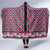 New Zealand Maori Niho Taniwha Hooded Blanket Mawhero Mangopare and Puhoro Pattern