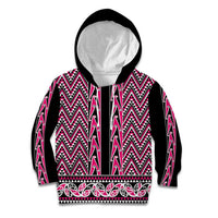 New Zealand Maori Niho Taniwha Kid Hoodie Mawhero Mangopare and Puhoro Pattern LT9 Hoodie Pink - Polynesian Pride