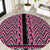 New Zealand Maori Niho Taniwha Round Carpet Mawhero Mangopare and Puhoro Pattern