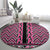 New Zealand Maori Niho Taniwha Round Carpet Mawhero Mangopare and Puhoro Pattern