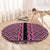 New Zealand Maori Niho Taniwha Round Carpet Mawhero Mangopare and Puhoro Pattern