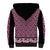 New Zealand Maori Niho Taniwha Sherpa Hoodie Mawhero Mangopare and Puhoro Pattern