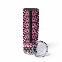 New Zealand Maori Niho Taniwha Skinny Tumbler Mawhero Mangopare and Puhoro Pattern