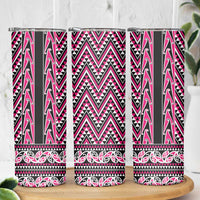 New Zealand Maori Niho Taniwha Skinny Tumbler Mawhero Mangopare and Puhoro Pattern