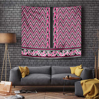 New Zealand Maori Niho Taniwha Tapestry Mawhero Mangopare and Puhoro Pattern LT9 Pink - Polynesian Pride