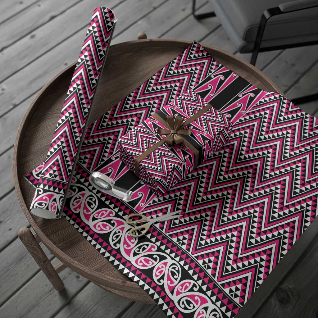 New Zealand Maori Niho Taniwha Wrapping Paper Mawhero Mangopare and Puhoro Pattern - Polynesian Pride