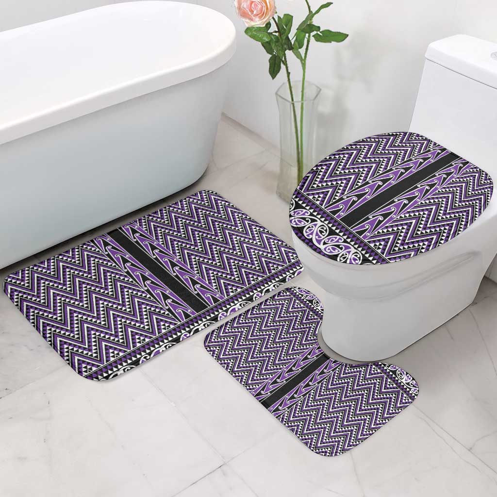 New Zealand Maori Niho Taniwha Bathroom Set Waiporopo Mangopare and Puhoro Pattern LT9 - Polynesian Pride