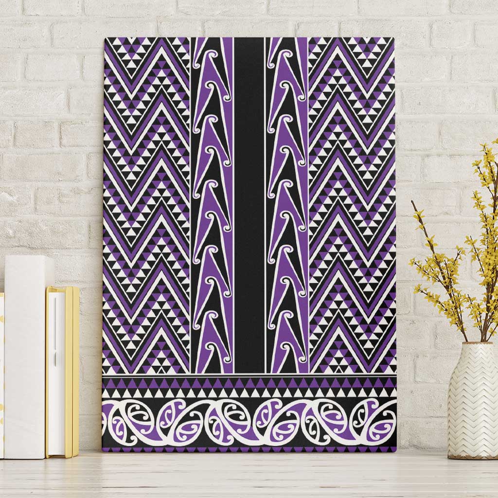 New Zealand Maori Niho Taniwha Canvas Wall Art Waiporopo Mangopare and Puhoro Pattern
