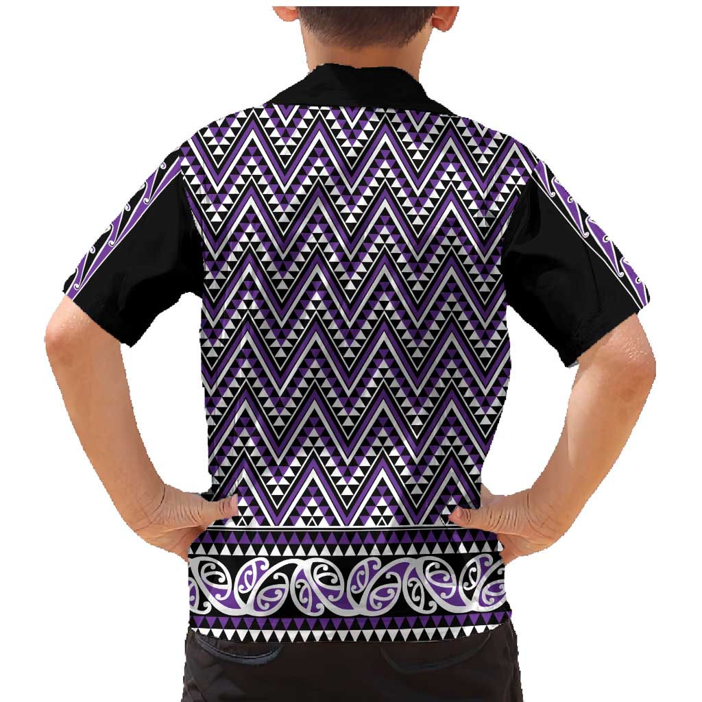 New Zealand Maori Niho Taniwha Family Matching Mermaid Dress and Hawaiian Shirt Waiporopo Mangopare and Puhoro Pattern LT9 - Polynesian Pride