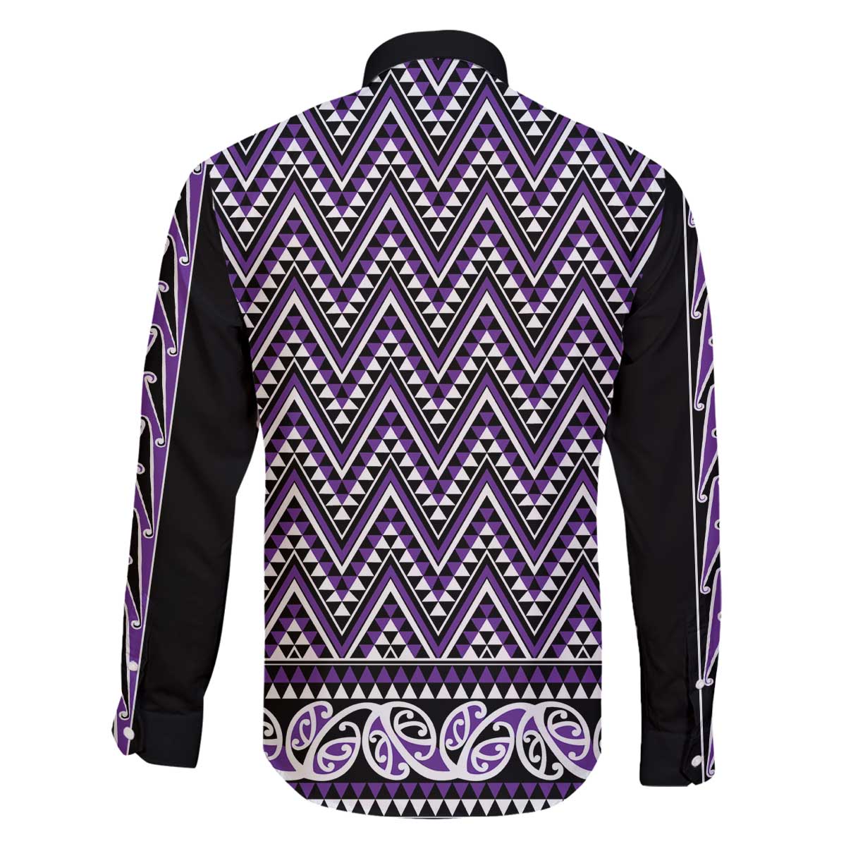New Zealand Maori Niho Taniwha Family Matching Off The Shoulder Long Sleeve Dress and Hawaiian Shirt Waiporopo Mangopare and Puhoro Pattern LT9 - Polynesian Pride
