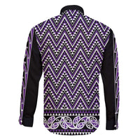 New Zealand Maori Niho Taniwha Family Matching Off The Shoulder Long Sleeve Dress and Hawaiian Shirt Waiporopo Mangopare and Puhoro Pattern LT9 - Polynesian Pride