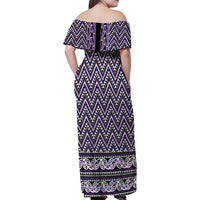 New Zealand Maori Niho Taniwha Family Matching Off Shoulder Maxi Dress and Hawaiian Shirt Waiporopo Mangopare and Puhoro Pattern LT9 - Polynesian Pride
