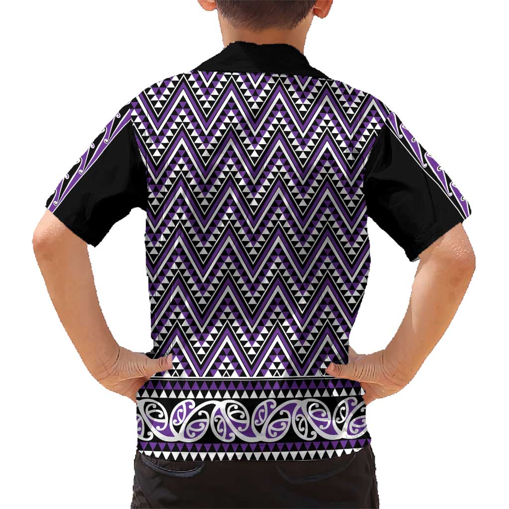 New Zealand Maori Niho Taniwha Family Matching Short Sleeve Bodycon Dress and Hawaiian Shirt Waiporopo Mangopare and Puhoro Pattern LT9 - Polynesian Pride