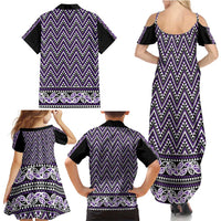 New Zealand Maori Niho Taniwha Family Matching Summer Maxi Dress and Hawaiian Shirt Waiporopo Mangopare and Puhoro Pattern LT9 - Polynesian Pride
