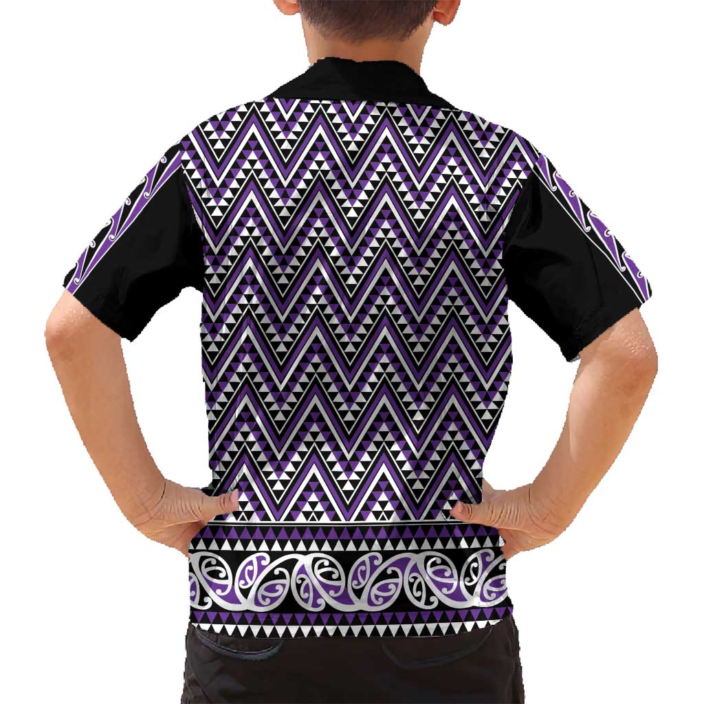 New Zealand Maori Niho Taniwha Family Matching Tank Maxi Dress and Hawaiian Shirt Waiporopo Mangopare and Puhoro Pattern LT9 - Polynesian Pride