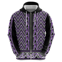 New Zealand Maori Niho Taniwha Hoodie Waiporopo Mangopare and Puhoro Pattern