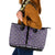 New Zealand Maori Niho Taniwha Leather Tote Bag Waiporopo Mangopare and Puhoro Pattern