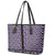 New Zealand Maori Niho Taniwha Leather Tote Bag Waiporopo Mangopare and Puhoro Pattern