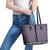New Zealand Maori Niho Taniwha Leather Tote Bag Waiporopo Mangopare and Puhoro Pattern