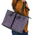 New Zealand Maori Niho Taniwha Leather Tote Bag Waiporopo Mangopare and Puhoro Pattern