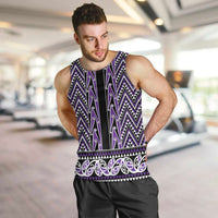 New Zealand Maori Niho Taniwha Men Tank Top Waiporopo Mangopare and Puhoro Pattern