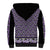 New Zealand Maori Niho Taniwha Sherpa Hoodie Waiporopo Mangopare and Puhoro Pattern