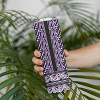 New Zealand Maori Niho Taniwha Skinny Tumbler Waiporopo Mangopare and Puhoro Pattern LT9 - Polynesian Pride
