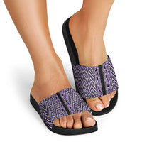 New Zealand Maori Niho Taniwha Slide Sandals Waiporopo Mangopare and Puhoro Pattern - Polynesian Pride