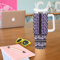 New Zealand Maori Niho Taniwha Tumbler With Handle Waiporopo Mangopare and Puhoro Pattern